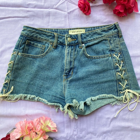 PacSun Pants - Pacsun festival short w side tie lace up detail